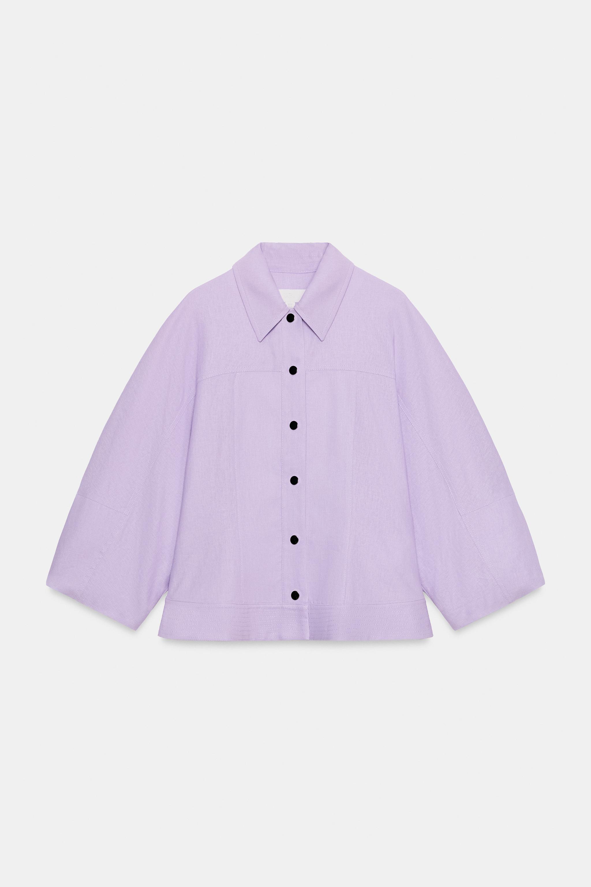 LINEN PUFF SLEEVE JACKET